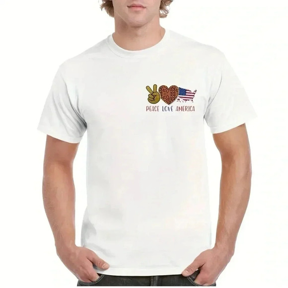 Handmade Other - Peace Love America man’s tshirt‎